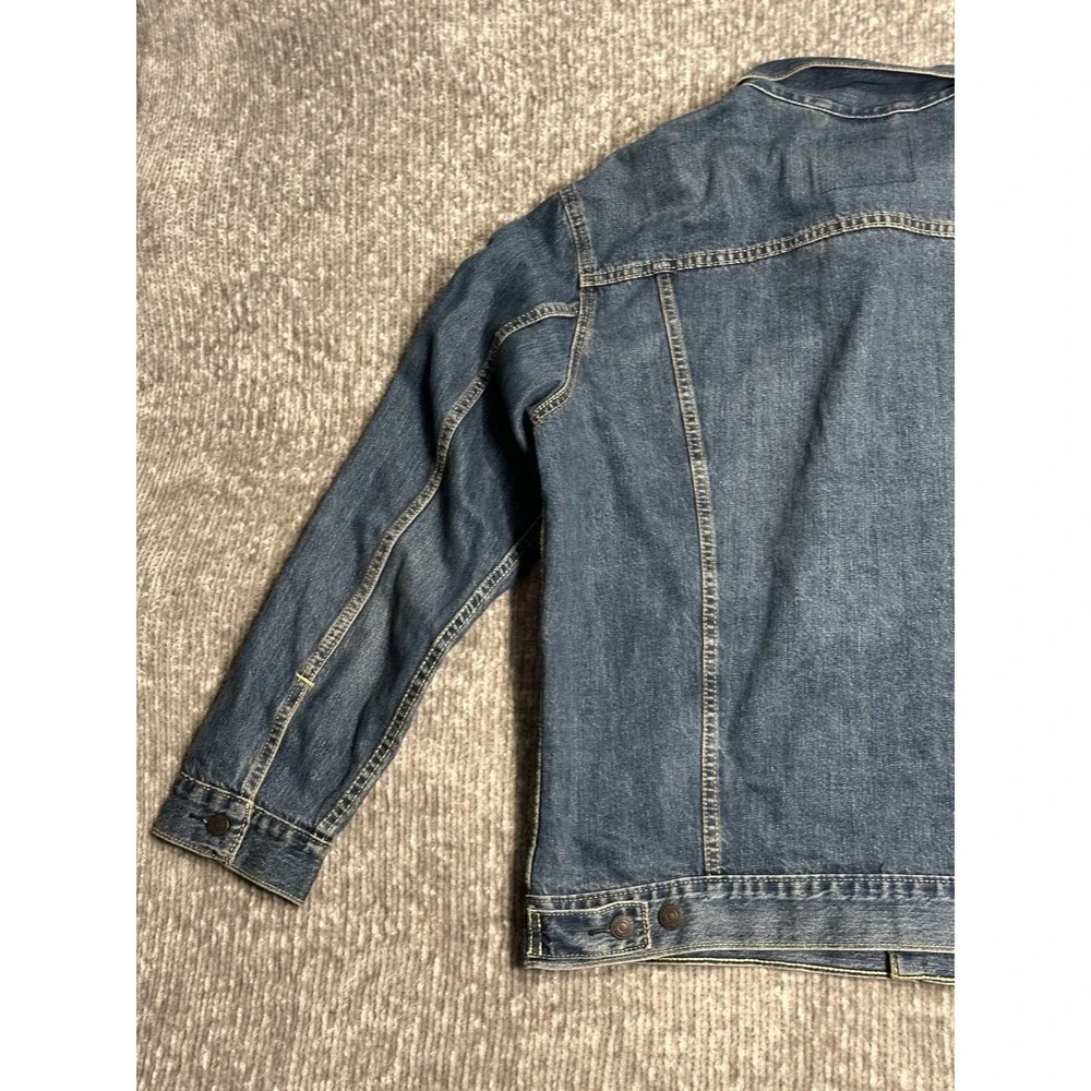 Levi's 72334 Water Less Denim Trucker Jacket Men's XL Blue Button Jean Coat